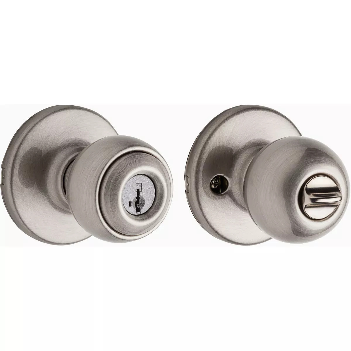 Kwikset Polo Satin Nickel SmartKey Entry Door Knob Lockset