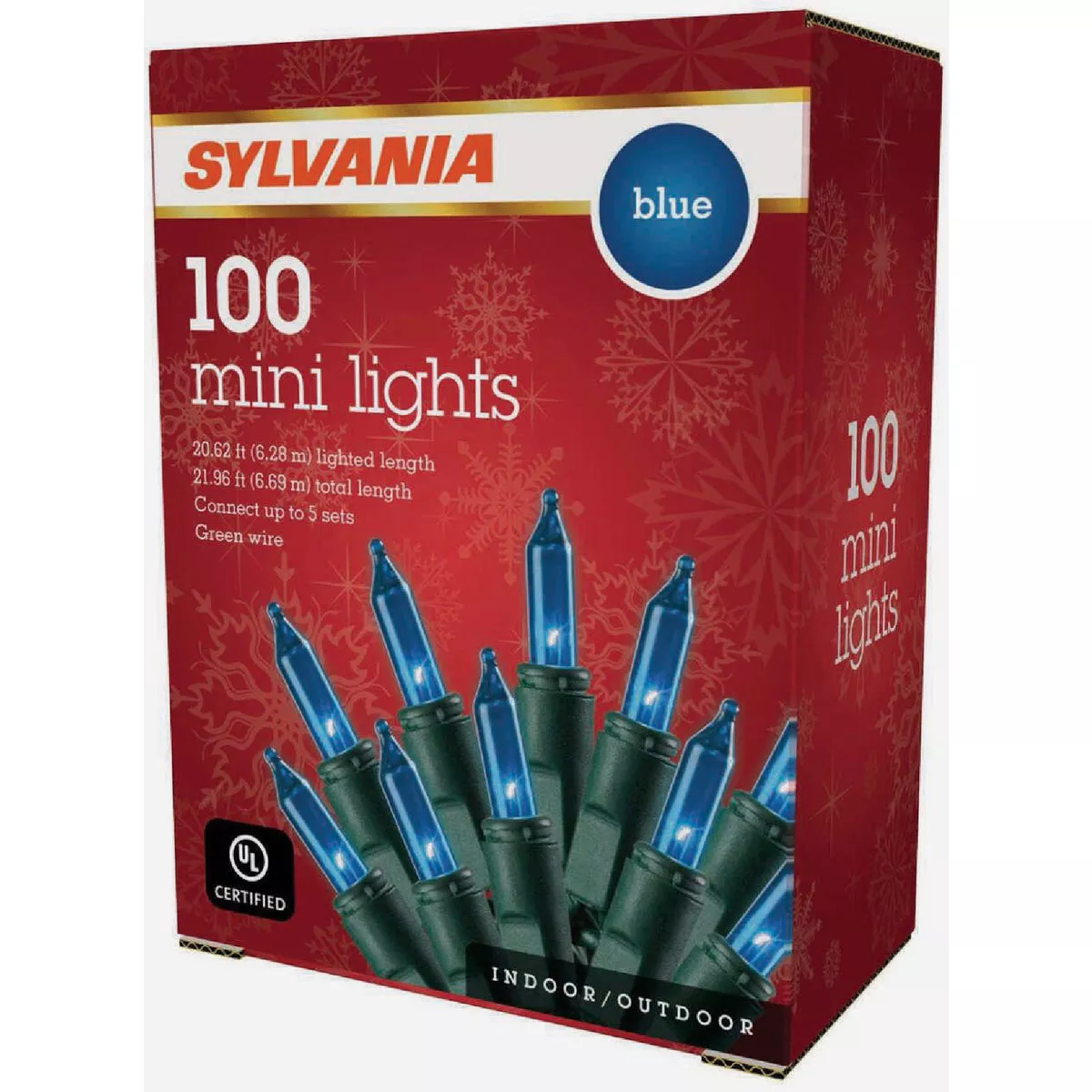 Sylvania Blue 100-Bulb Mini Incandescent String Light Set