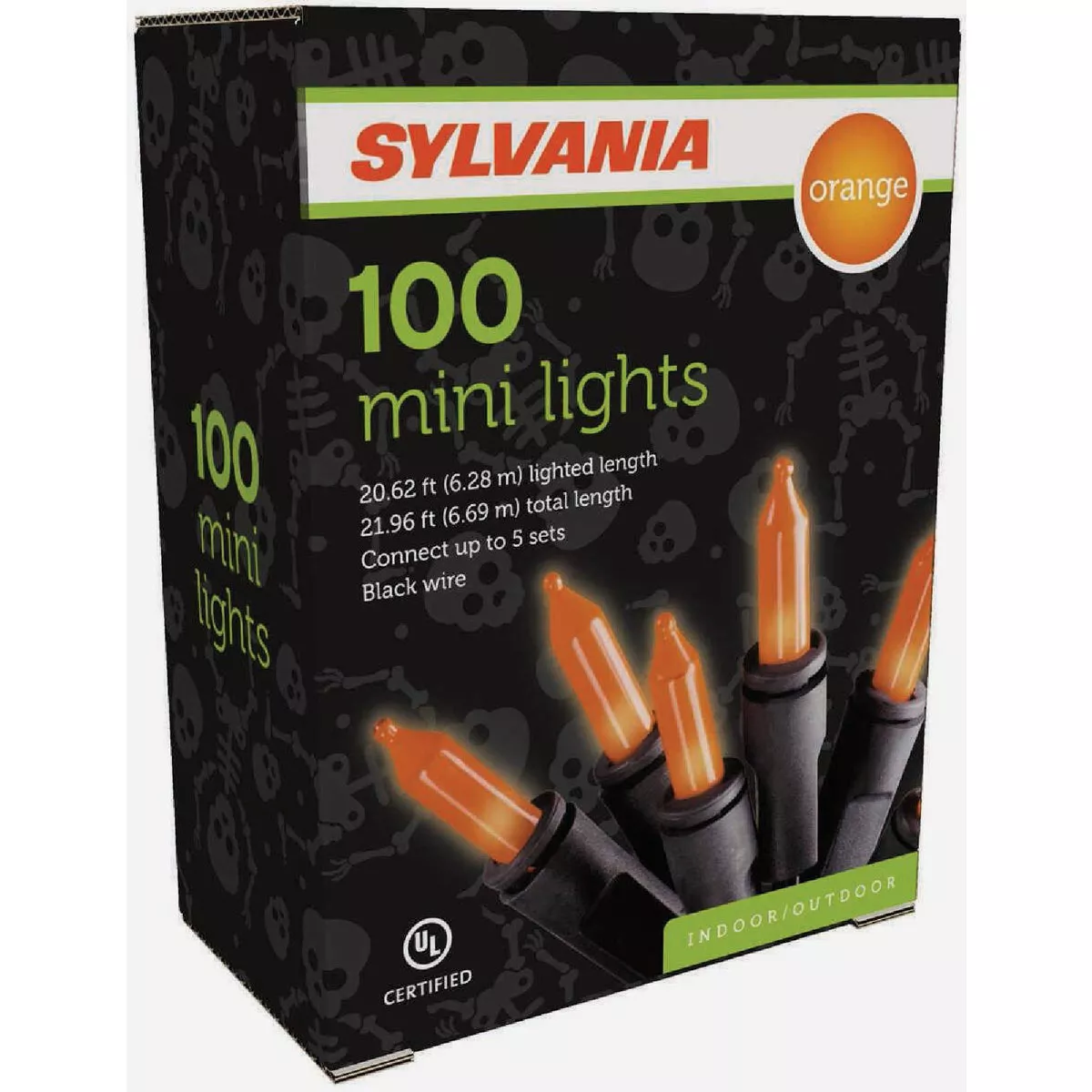 Sylvania Orange 100-Bulb Mini Incandescent String Light Set