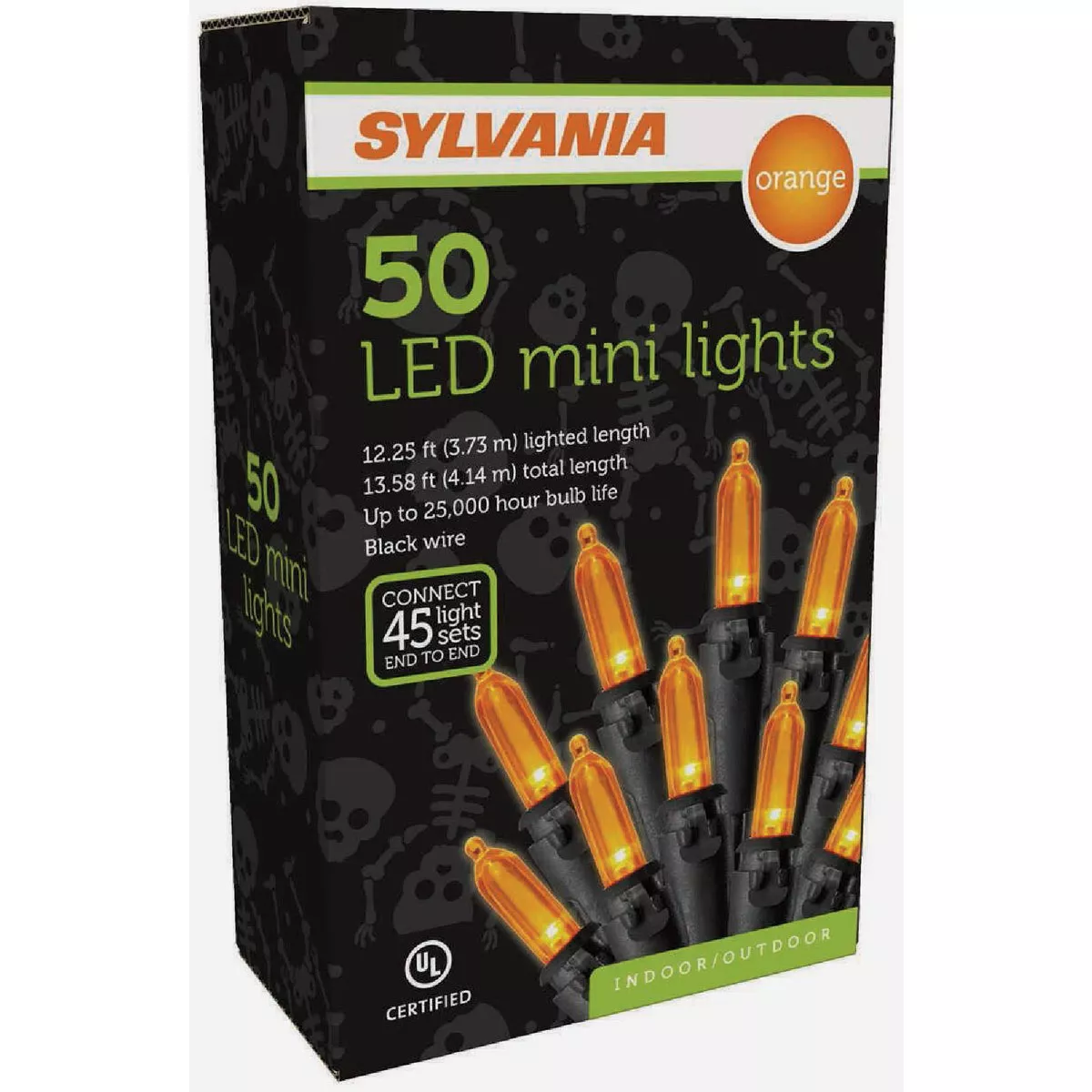 Sylvania Orange 50-Bulb Mini LED String Light Set