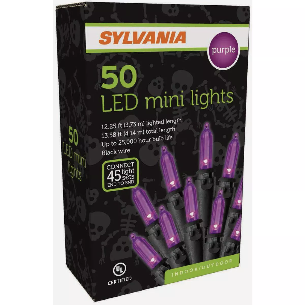 Sylvania Purple 50-Bulb Mini LED String Light Set