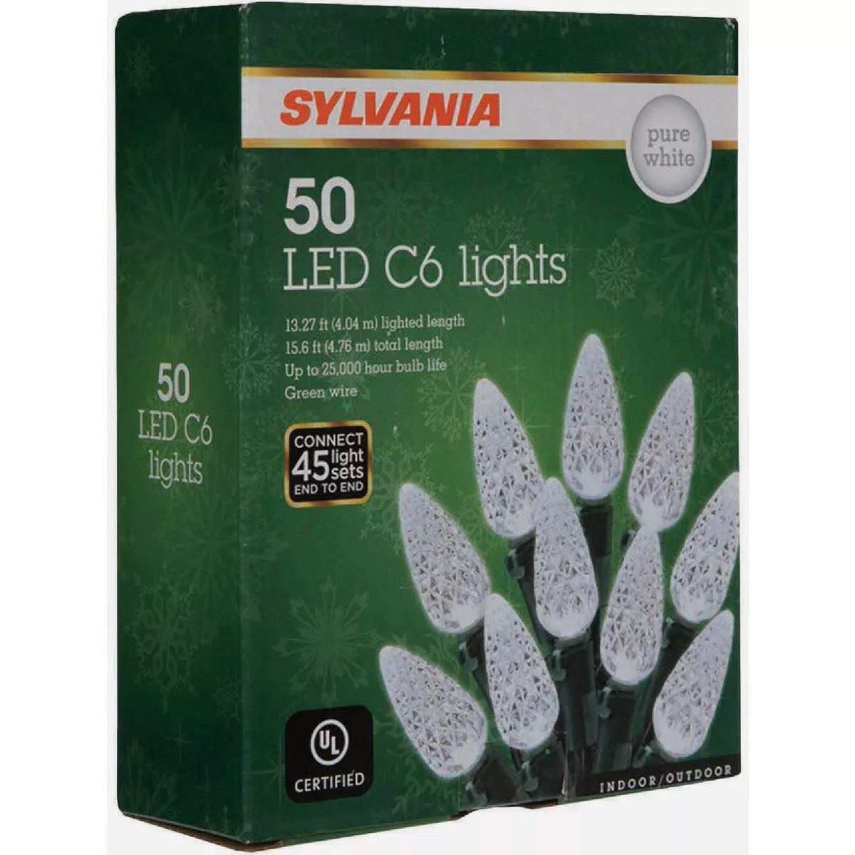 Sylvania White 50-Bulb C6 LED String Light Set