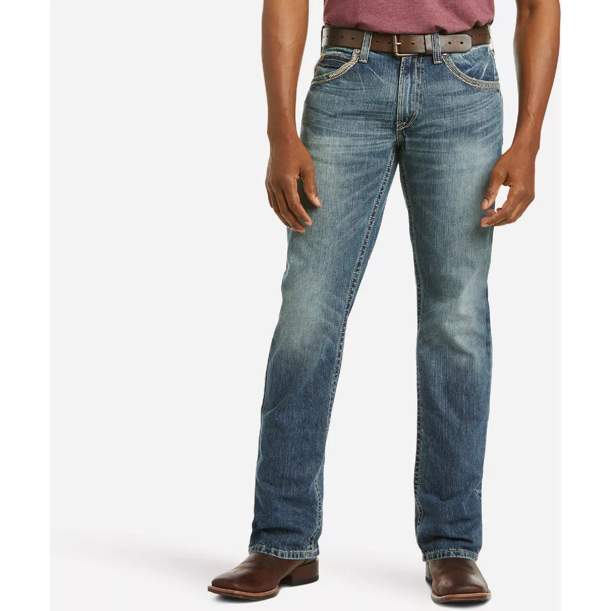 Ariat Men's 30x34 Gambler M5 Slim Stackable Straight Leg Jean