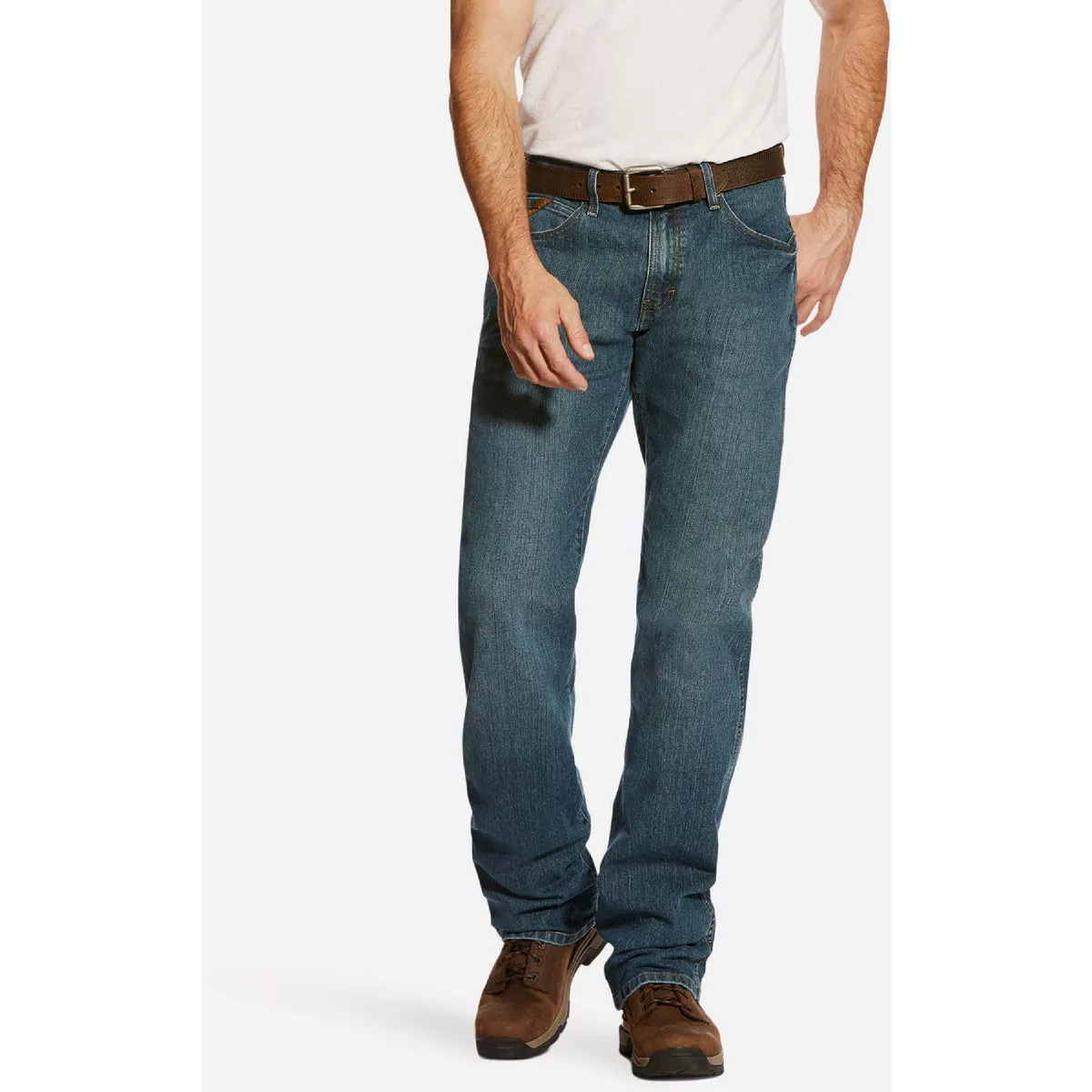 Ariat Men's 36x32 Carbine Rebar M4 DuraStretch Basic Boot Cut Jean, Relaxed Fit