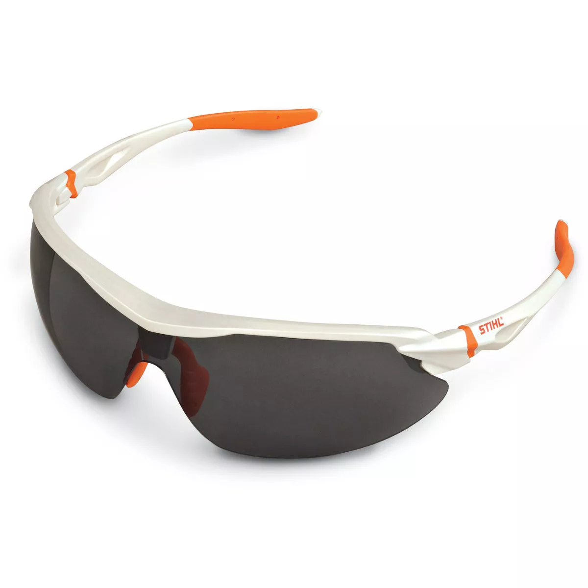 STIHL Two-Tone Sport White Frame Safety Glasses with Smoke Lenses-