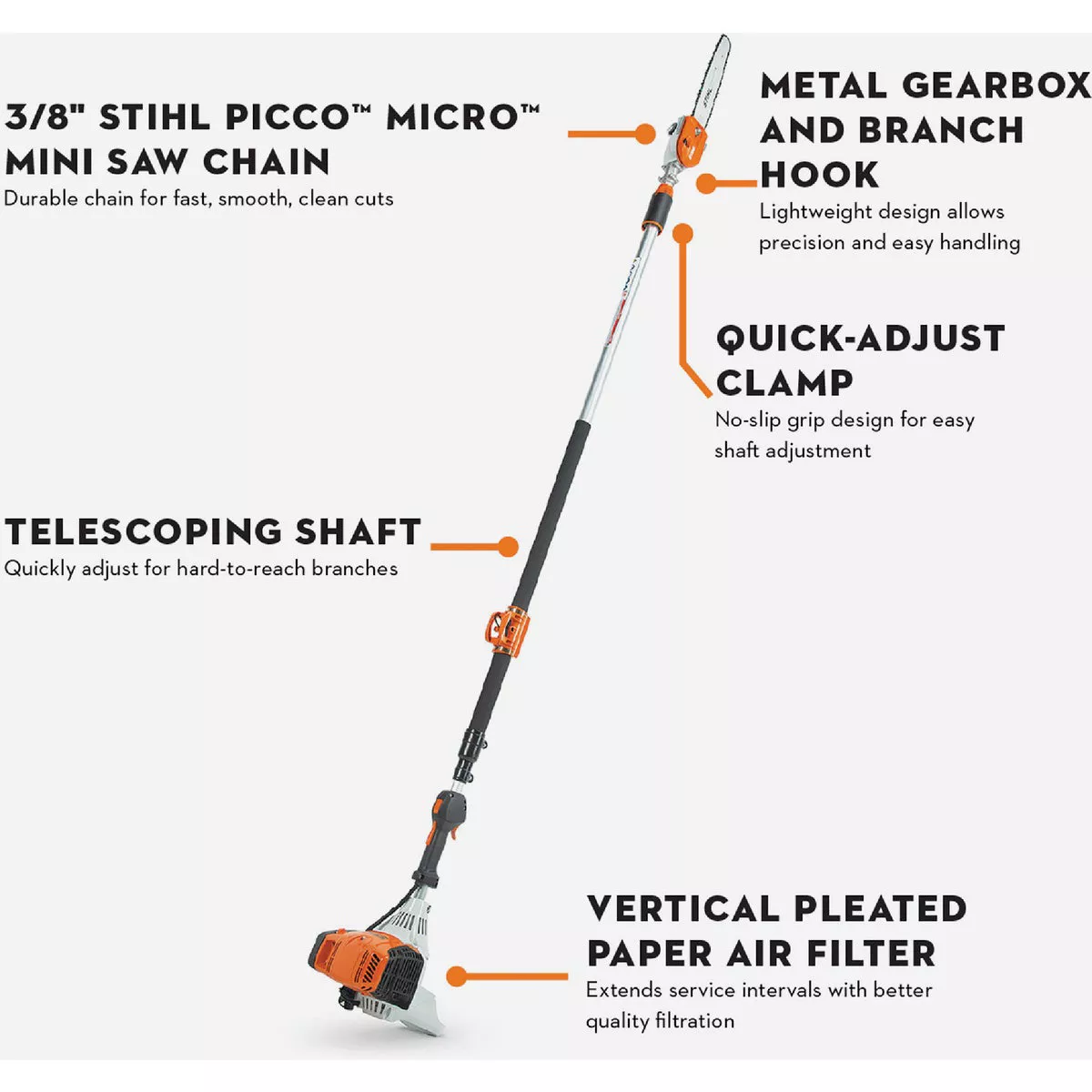 STIHL HT 135 Gas Pole Saw - photo 2
