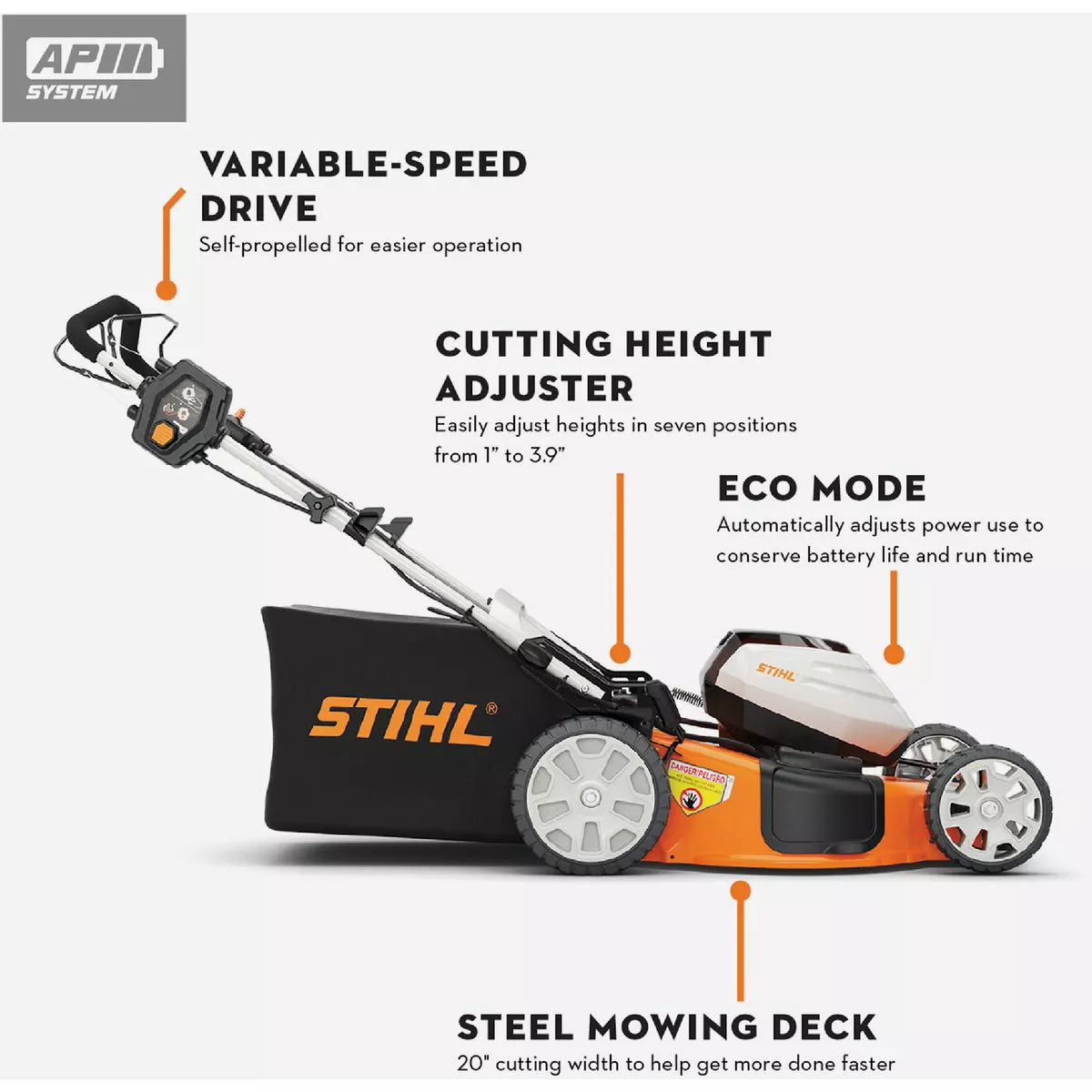 Stihl RMA 510 Cordless Lawn Mower Kit with AP 300 S Battery & AL 300 Charger - photo 2