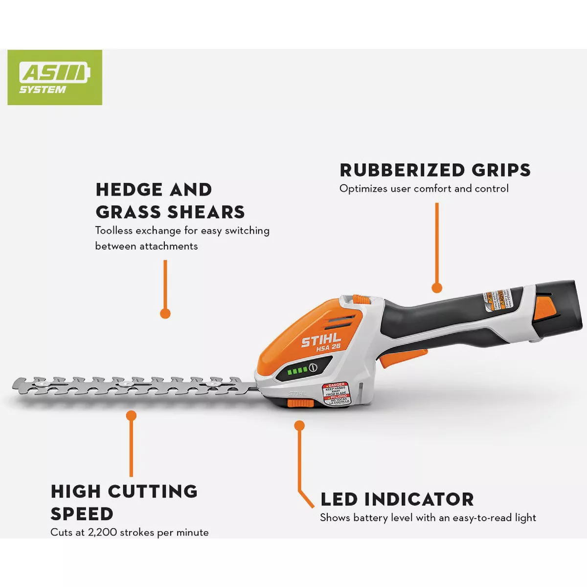 STIHL HSA 26 Cordless Grass Shear Kit - photo 2