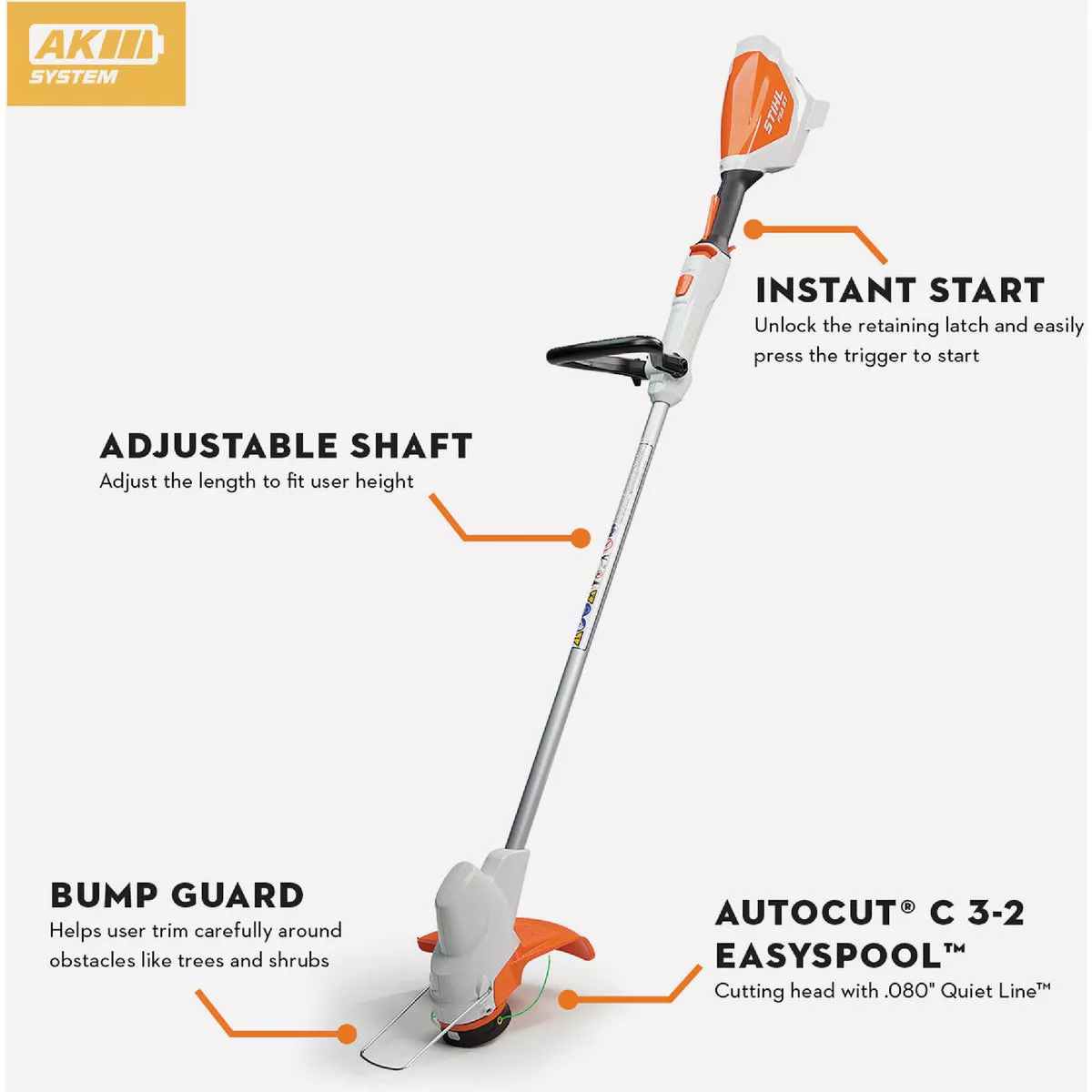 STIHL FSA 57 Cordless String Trimmer Kit - photo 2