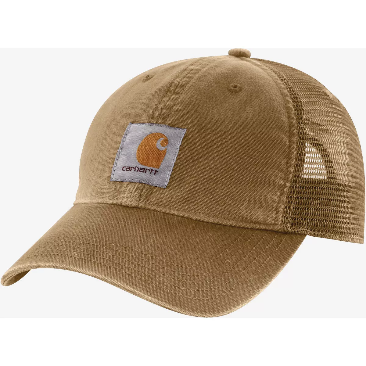 Carhartt Men's Dark Khaki Adjustable Canvas Mesh-Back Cap