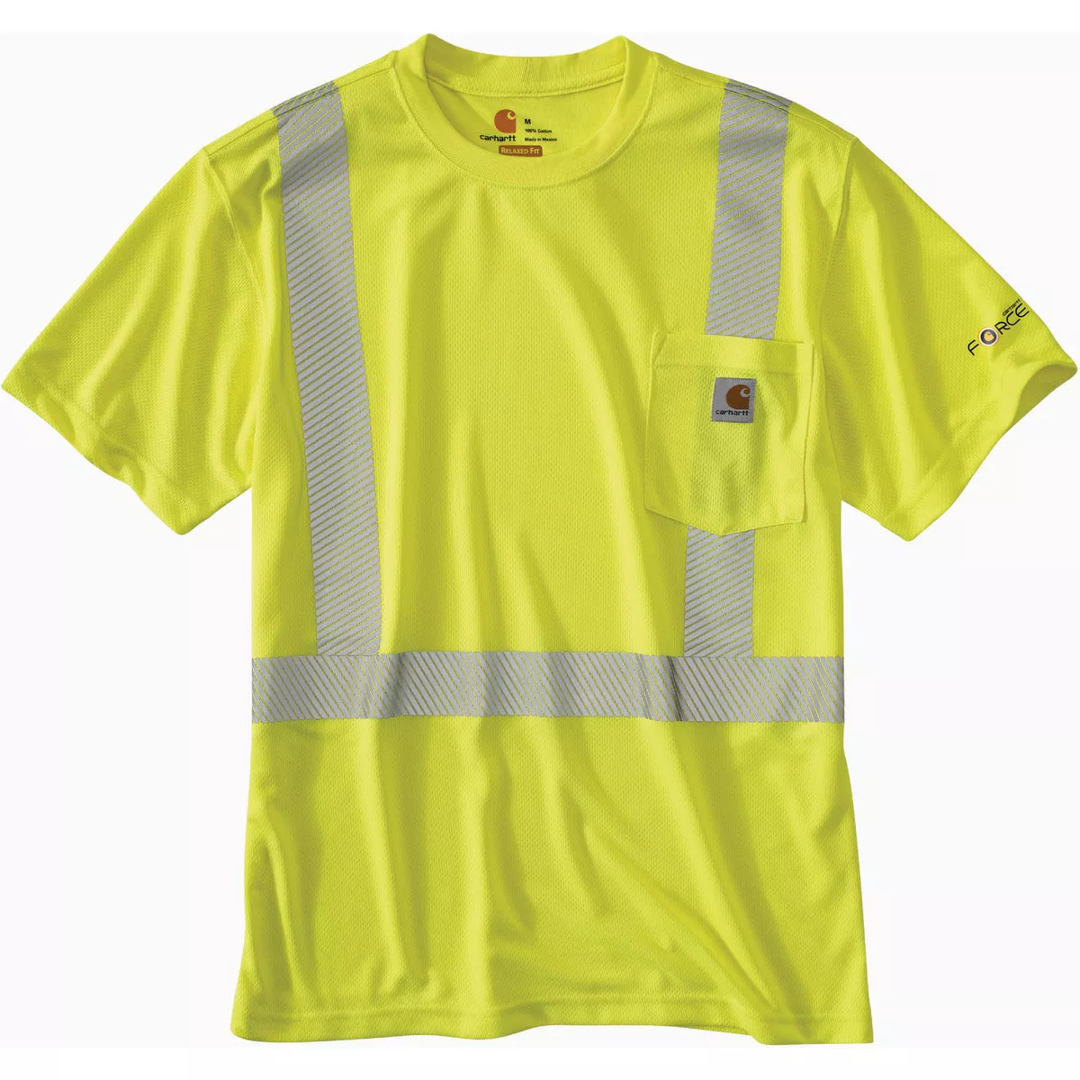 Carhartt Force Men's Class 2 Large Regular Brite Lime High-Visibility Short Sleeve Safety T-Shirt