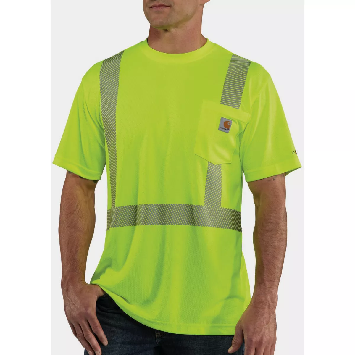 Carhartt Force Men's Class 2 XL Regular Brite Lime High-Visibility Short Sleeve Safety T-Shirt - photo 2