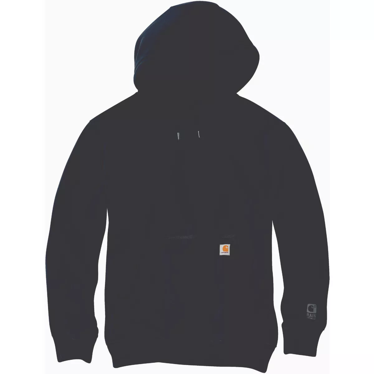 Carhartt Rain Defender Men's Small Regular New Navy Heavyweight Pullover Hooded Sweatshirt, Loose Fit