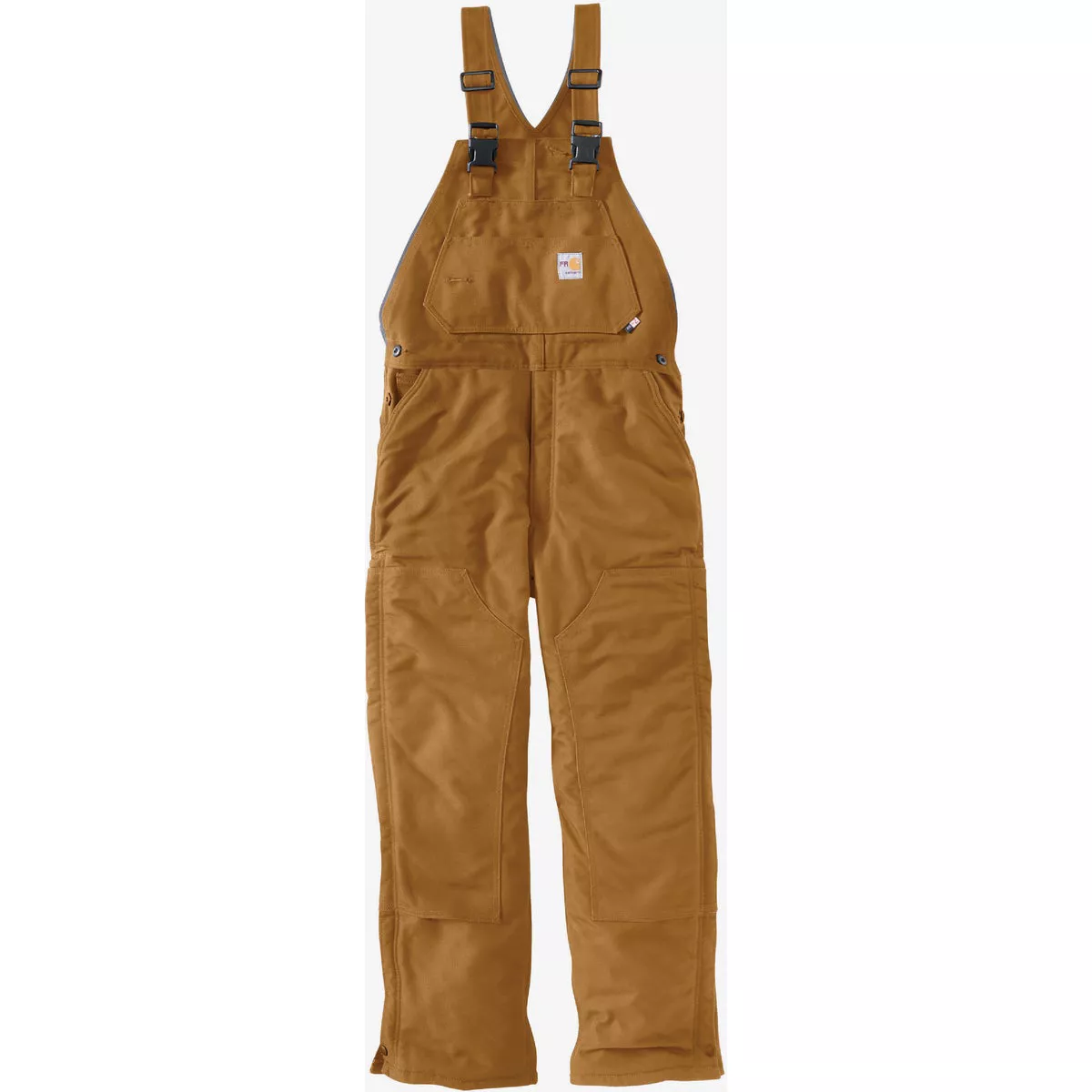 Carhartt Men's 36x34 Brown Flame-Resistant Unlined Duck Bib Overalls
