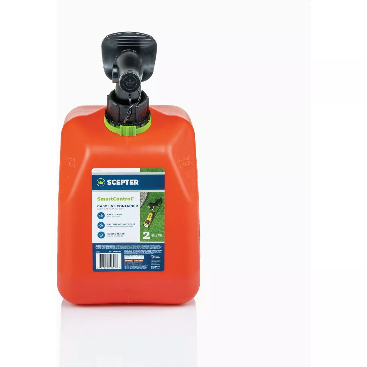 Scepter Smart Control 2 Gal. Gasoline Fuel Can, Red