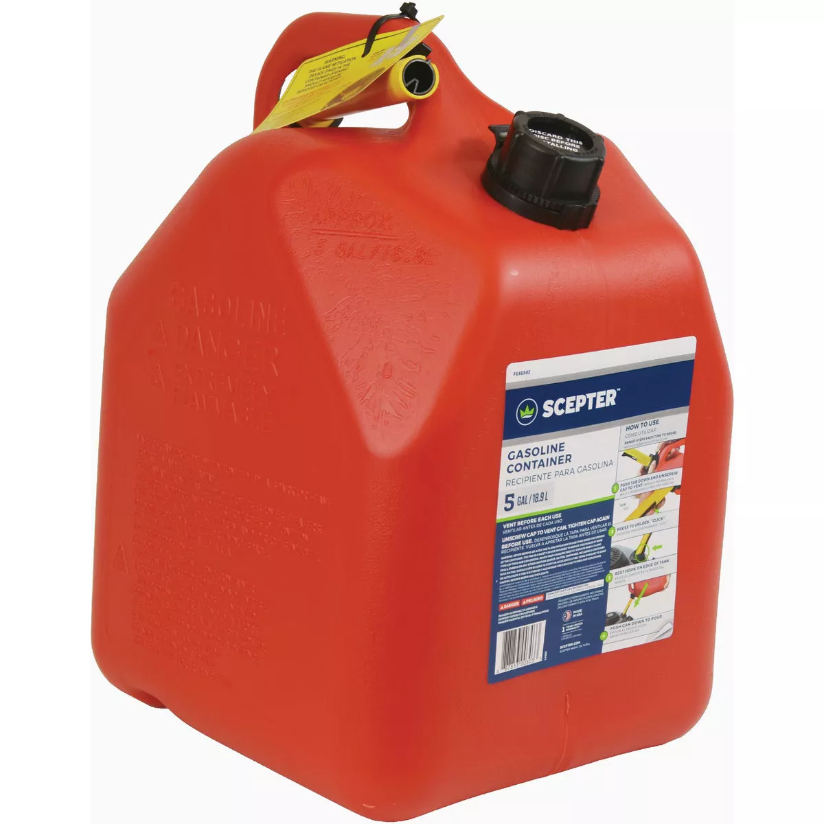 Scepter Ameri-Can 5 Gal. Plastic Gasoline Fuel Can, Red- - photo 2