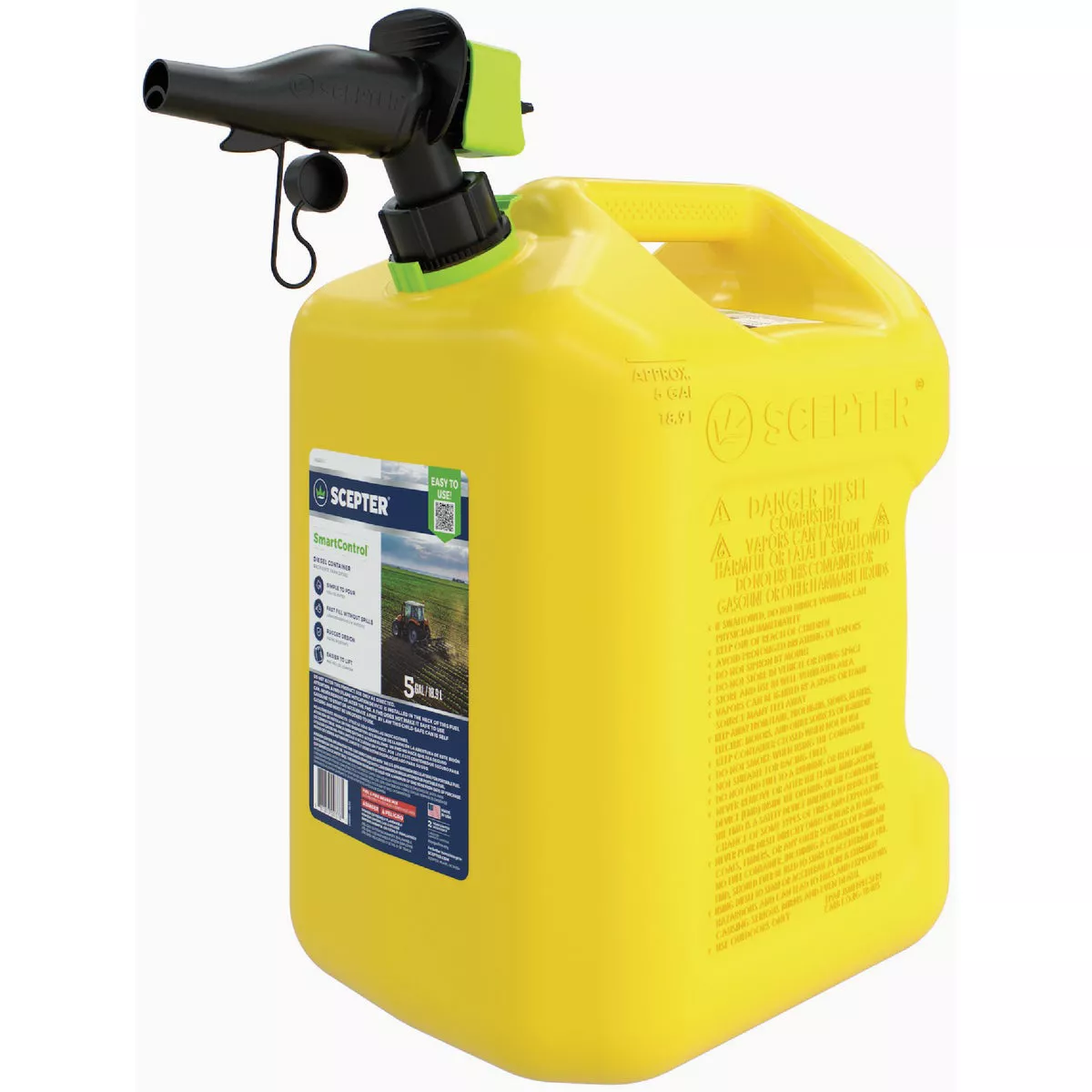Scepter Smart Control 5 Gal. Diesel Fuel Can, Yellow
