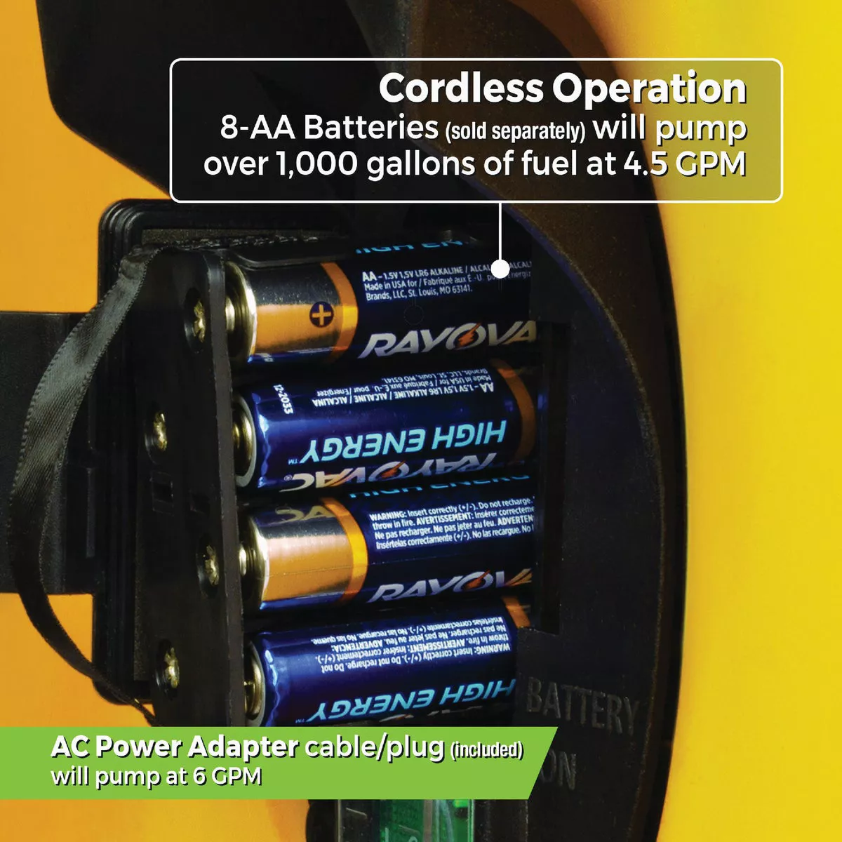 Scepter Flo 'N Go 14 Gal. Duramax Gas Caddy with Transfer Pump and Hose, Yellow - photo 4