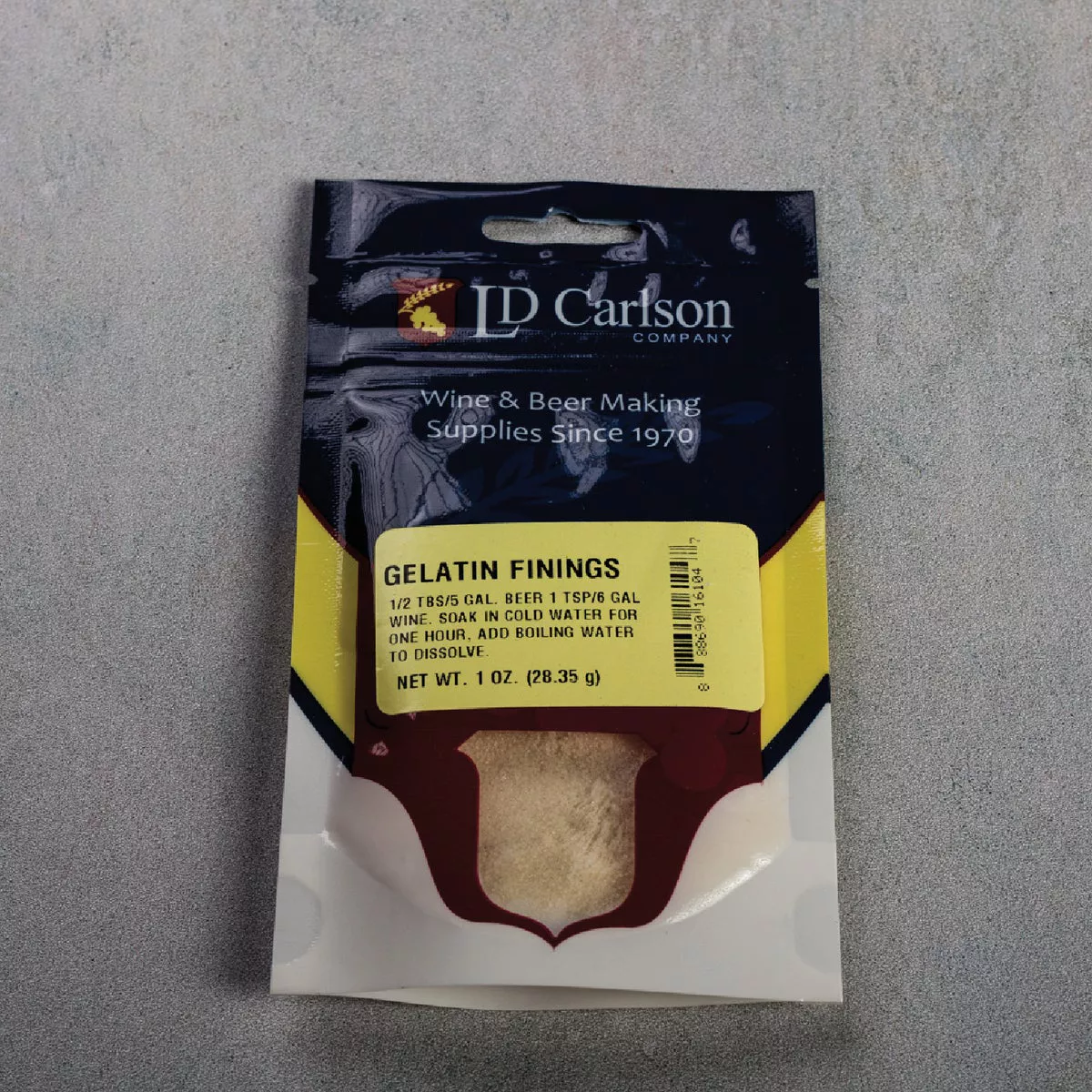 LD Carlson 1 Oz. Gelatin Finings Beer Brewing Additive-