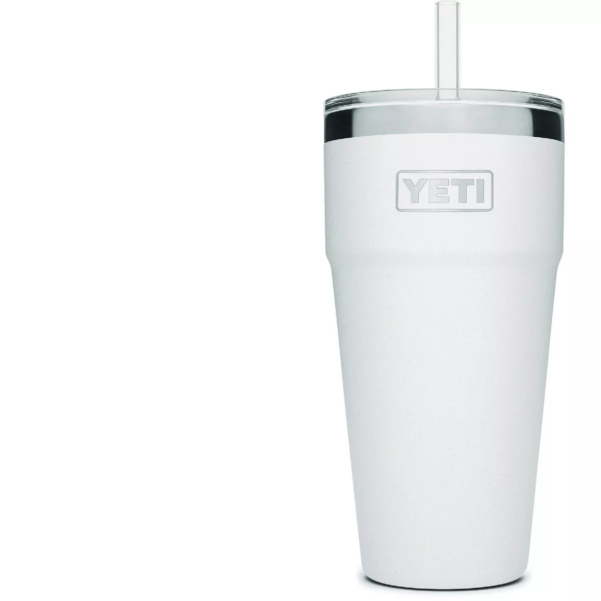 YETI Rambler 26 Oz. Stackable Cup with Straw Lid, White