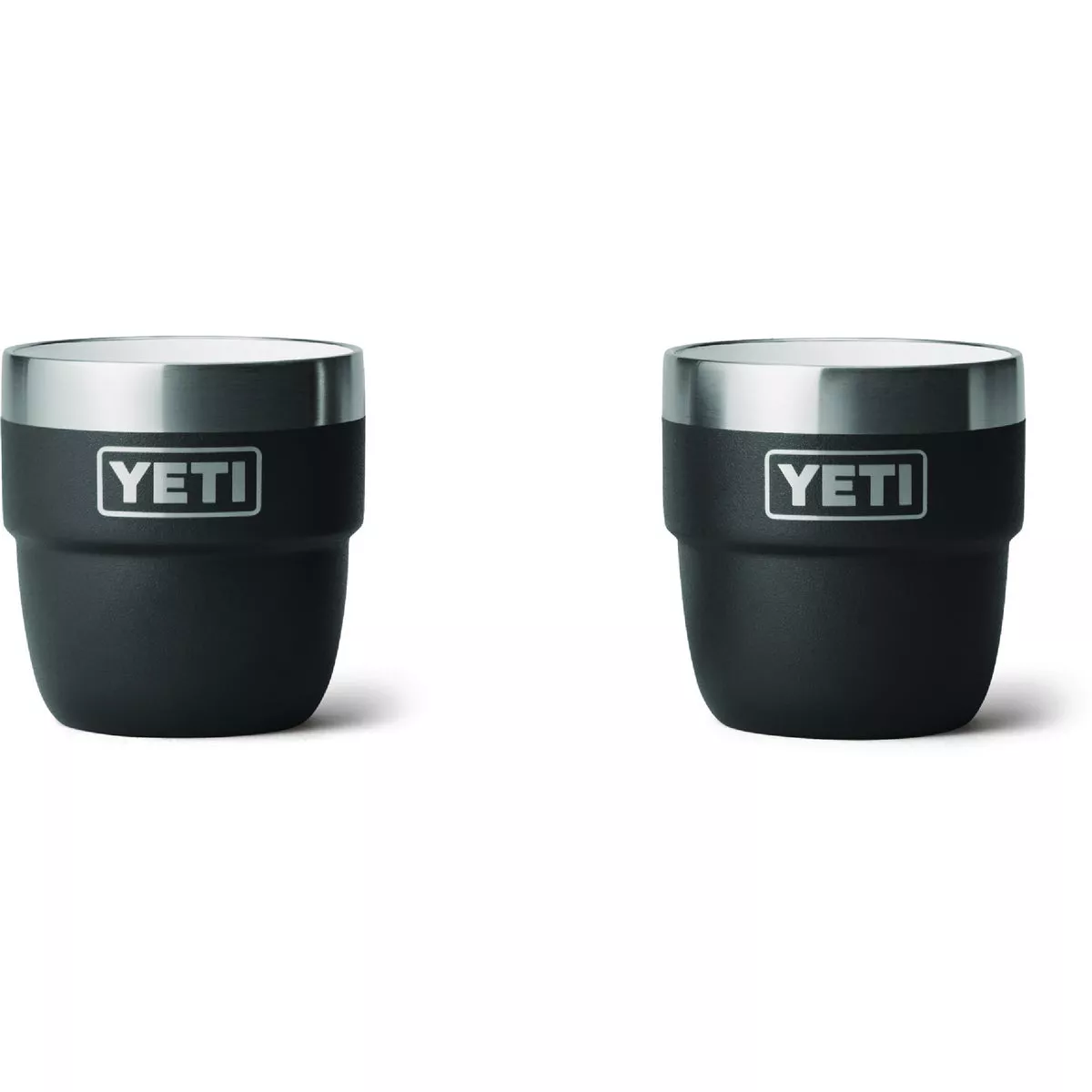 YETI Rambler 4 Oz. Stackable Cup, Black (2-Pack)