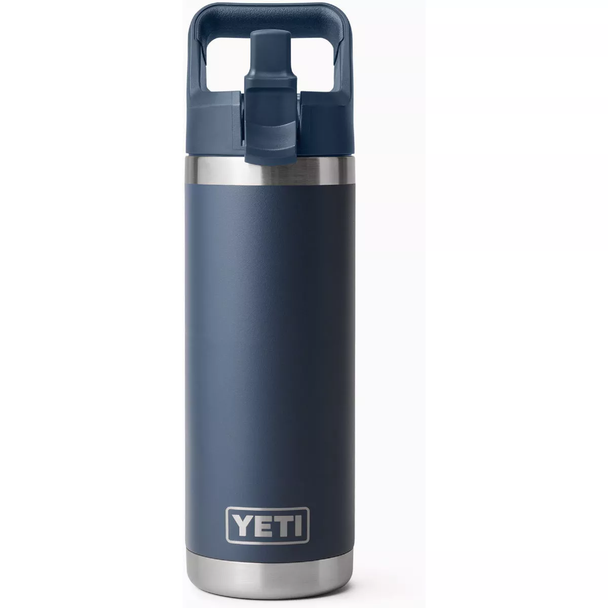 YETI Rambler 18 Oz. Water Bottle with Color-Matched Straw Cap, Navy