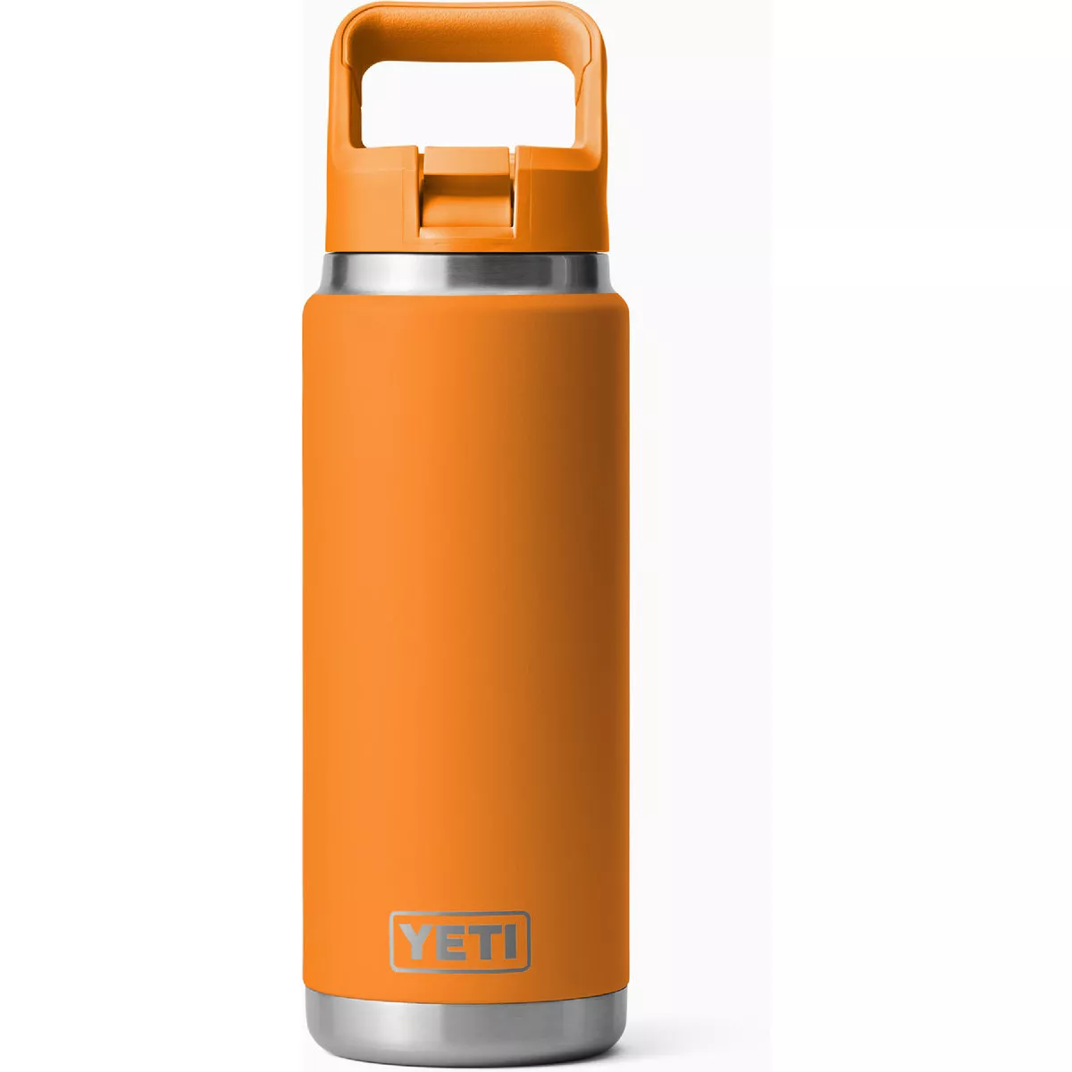 YETI Rambler 26 Oz. Water Bottle with Color-Matched Straw Cap, King Crab Orange