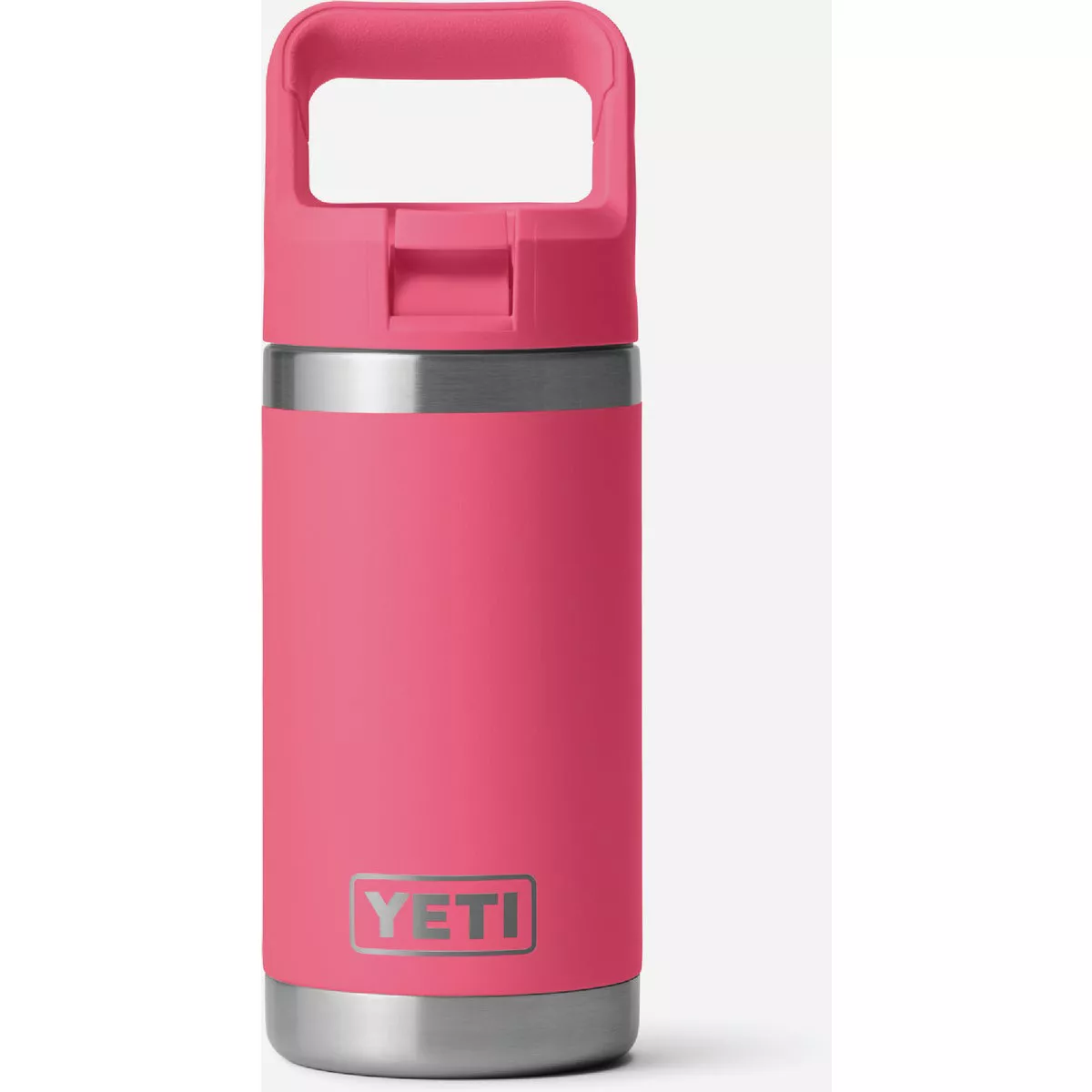 YETI Rambler Jr. 12 Oz. Kids Water Bottle with Color-Matched Straw Cap, Tropical Pink
