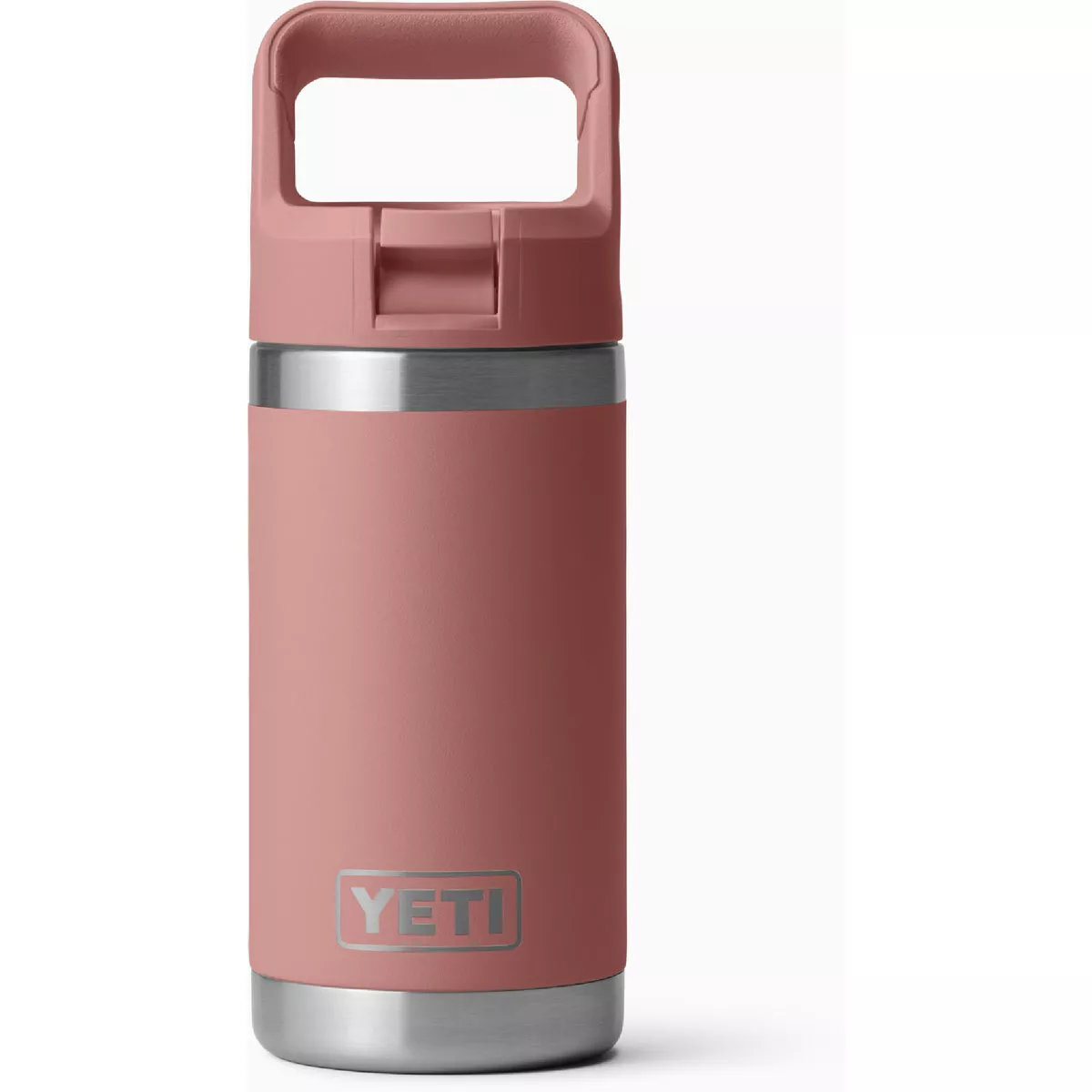 YETI Rambler Jr. 12 Oz. Kids Water Bottle with Color-Matched Straw Cap, Sandstone Pink