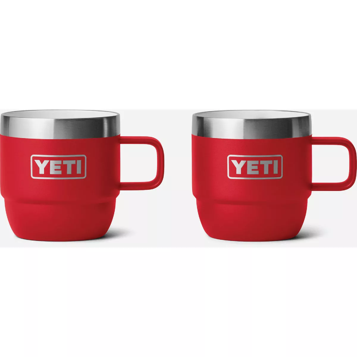YETI Rambler 6 Oz. Stackable Mug, Rescue Red (2-Pack)