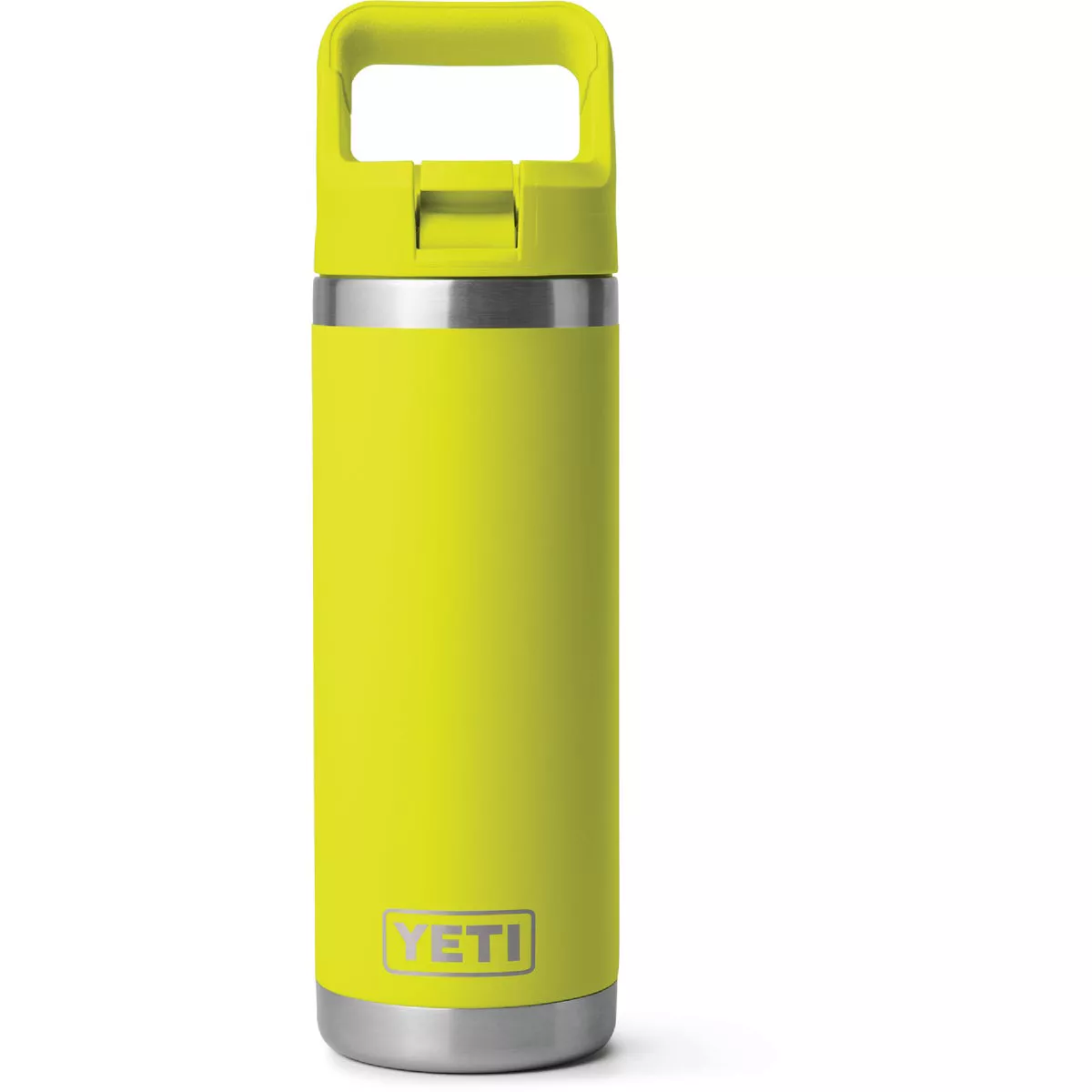 YETI Rambler 18 Oz. Water Bottle with Color-Matched Straw Cap, Fire Fly Yellow
