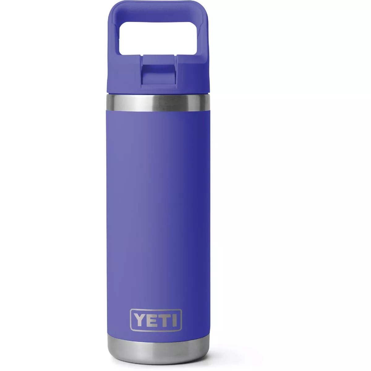 YETI Rambler 18 Oz. Water Bottle with Color-Matched Straw Cap, Ultramarine Violet-