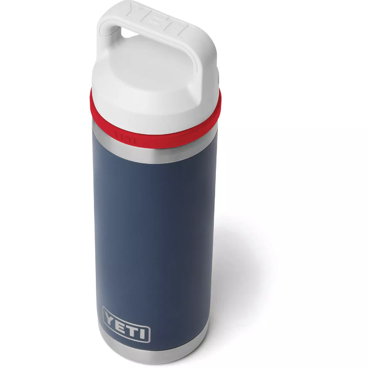 YETI Rambler 18 Oz. Tumbler with Chug Lid, Navy/Rescue Red/White - photo 2
