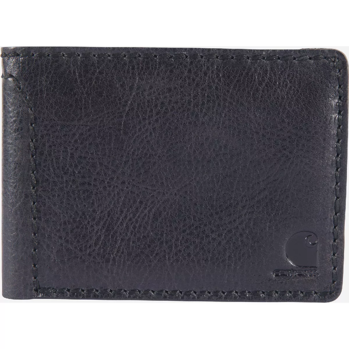 Carhartt Men's Black Patina Leather Bifold Wallet