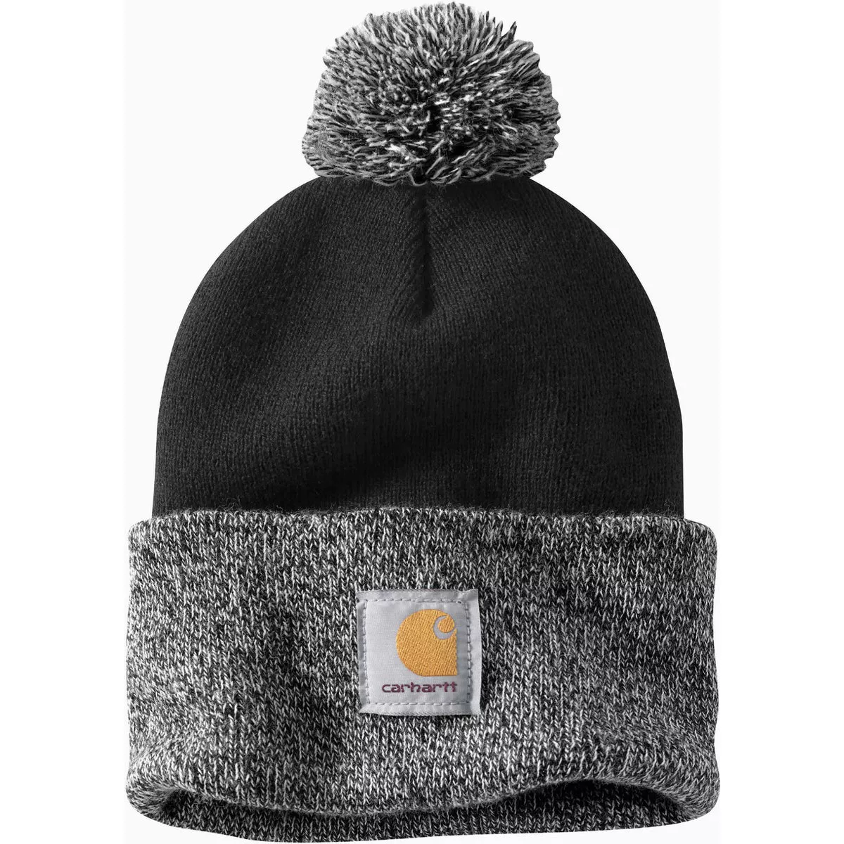 Carhartt Women's Black Knit Pom-Pom Cuffed Beanie
