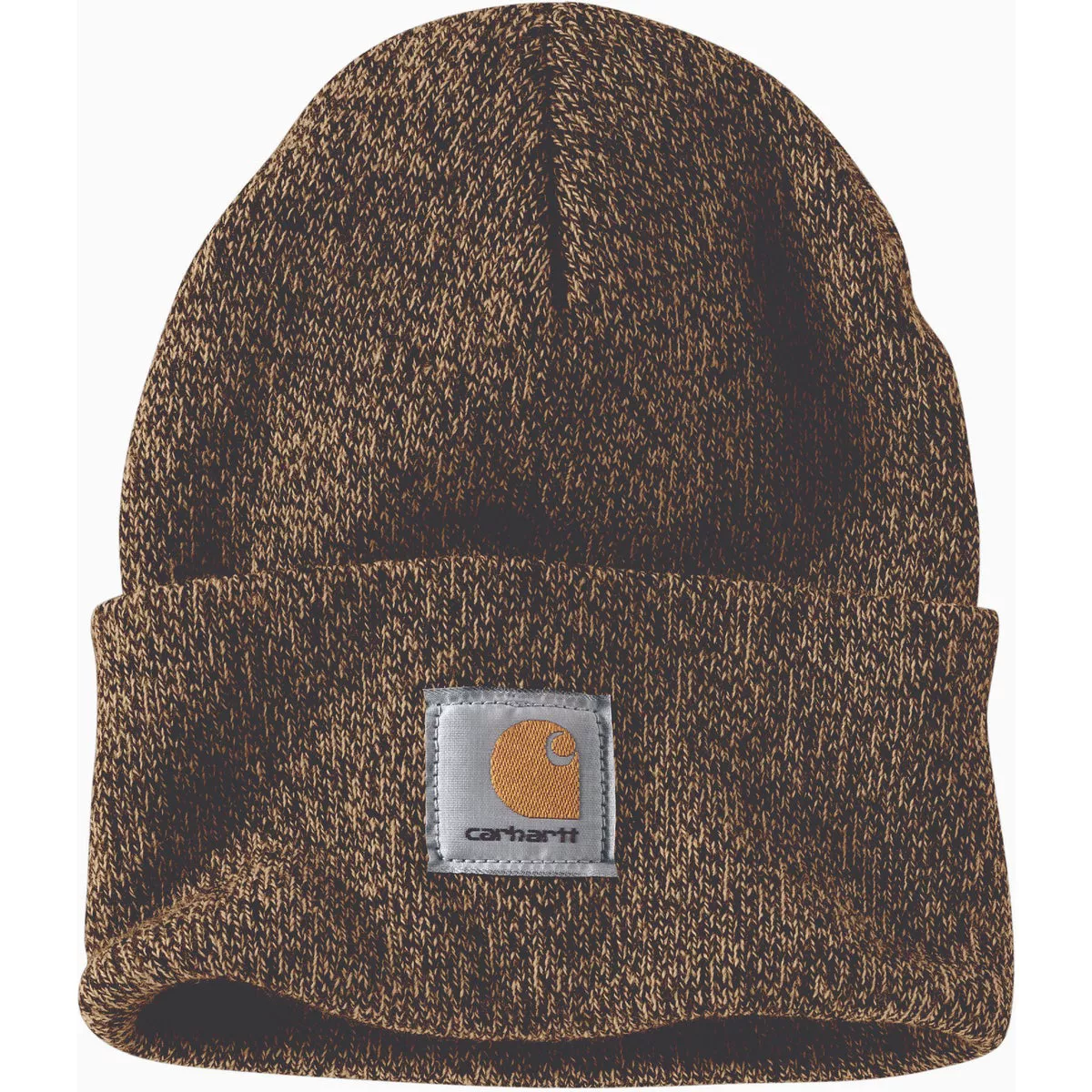 Carhartt Dark Brown/Sandstone Knit Cuffed Beanie