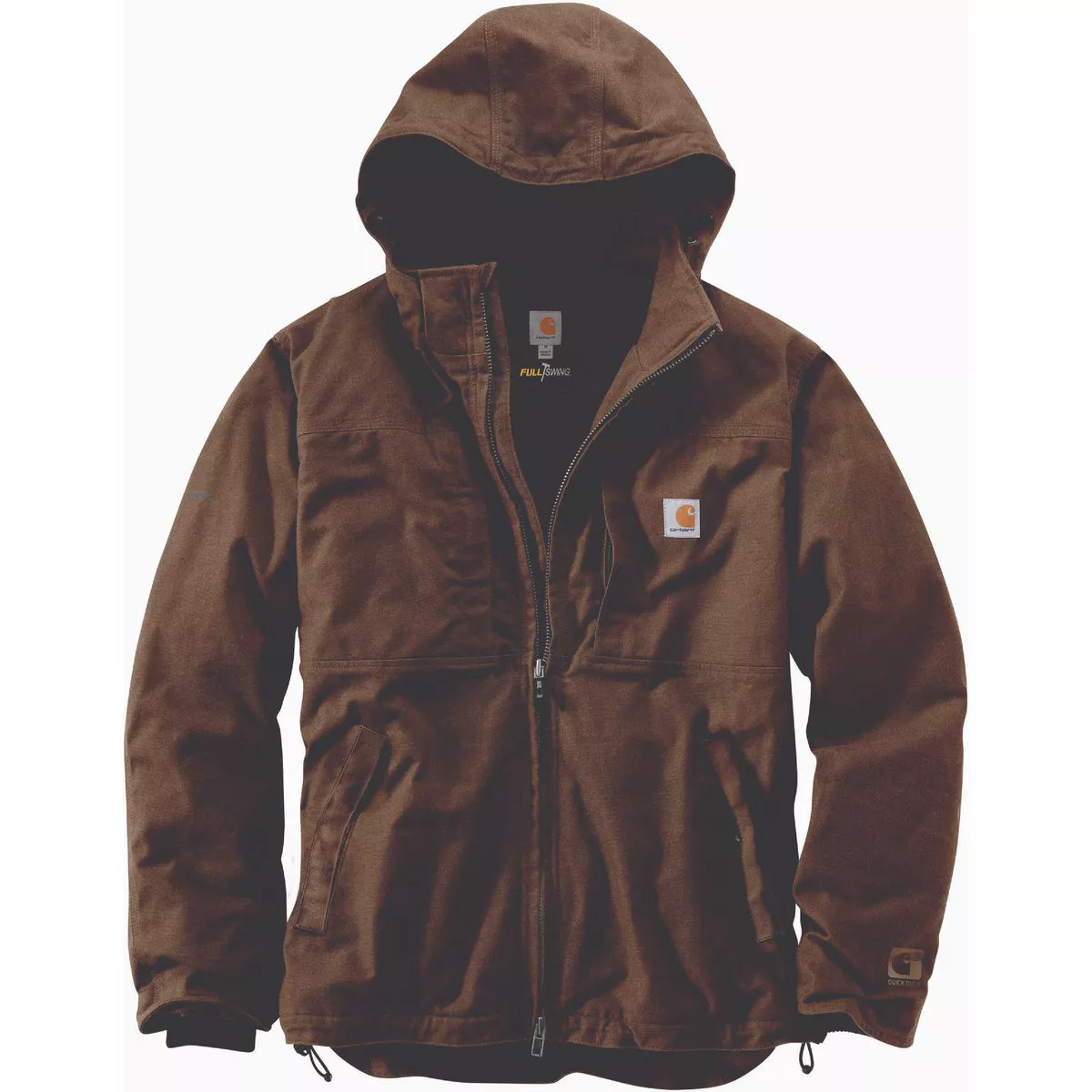 Carhartt Full Swing Men's Medium Regular Canyon Brown Quick Duck Insulated Jacket, Loose Fit