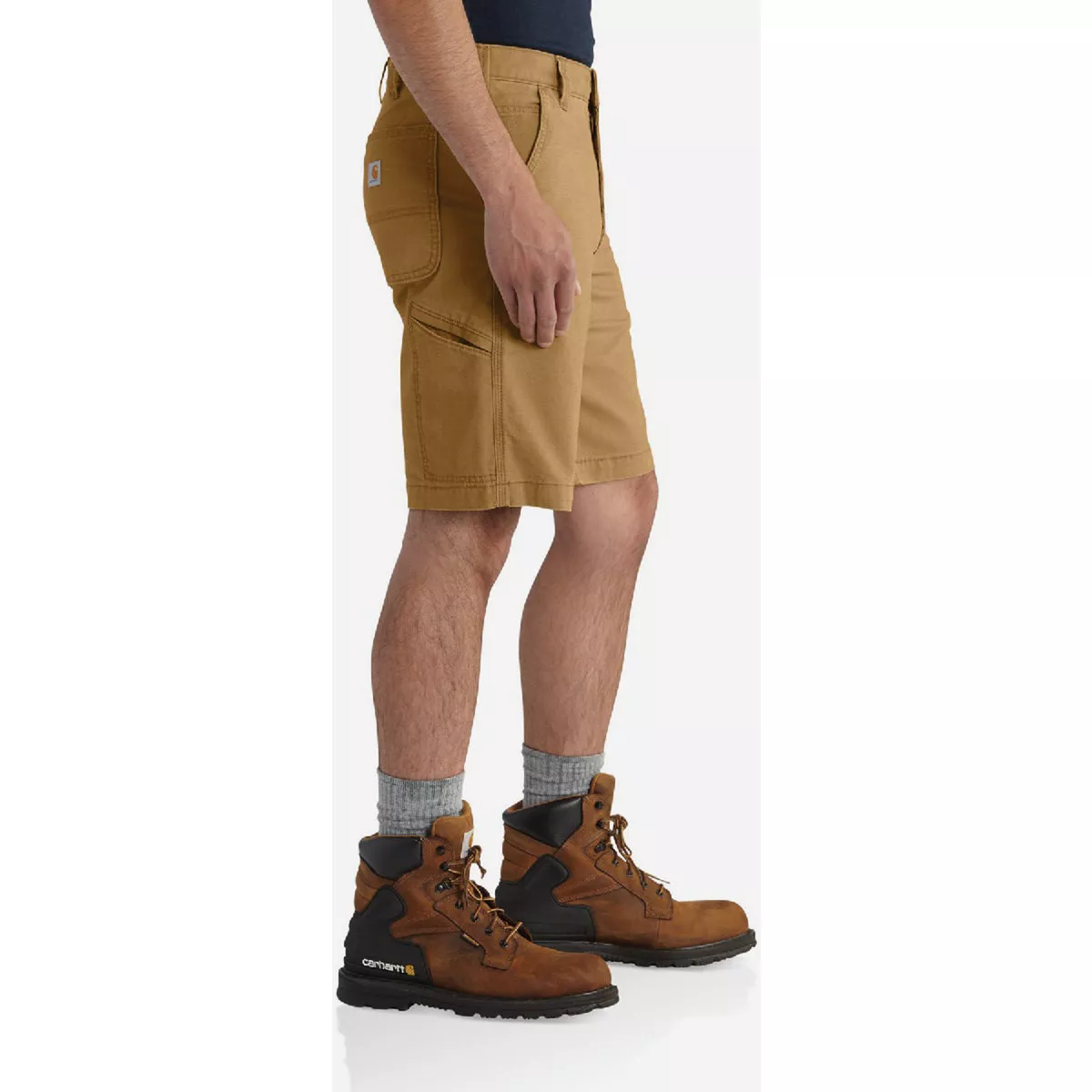 Carhartt Rugged Flex Men's 32 Hickory Canvas Work Shorts, Relaxed Fit - photo 2