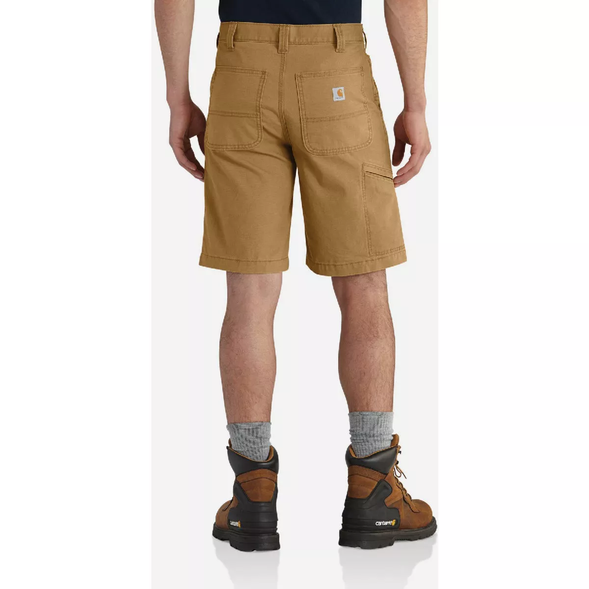Carhartt Rugged Flex Men's 34 Hickory Canvas Work Shorts, Relaxed Fit - photo 4