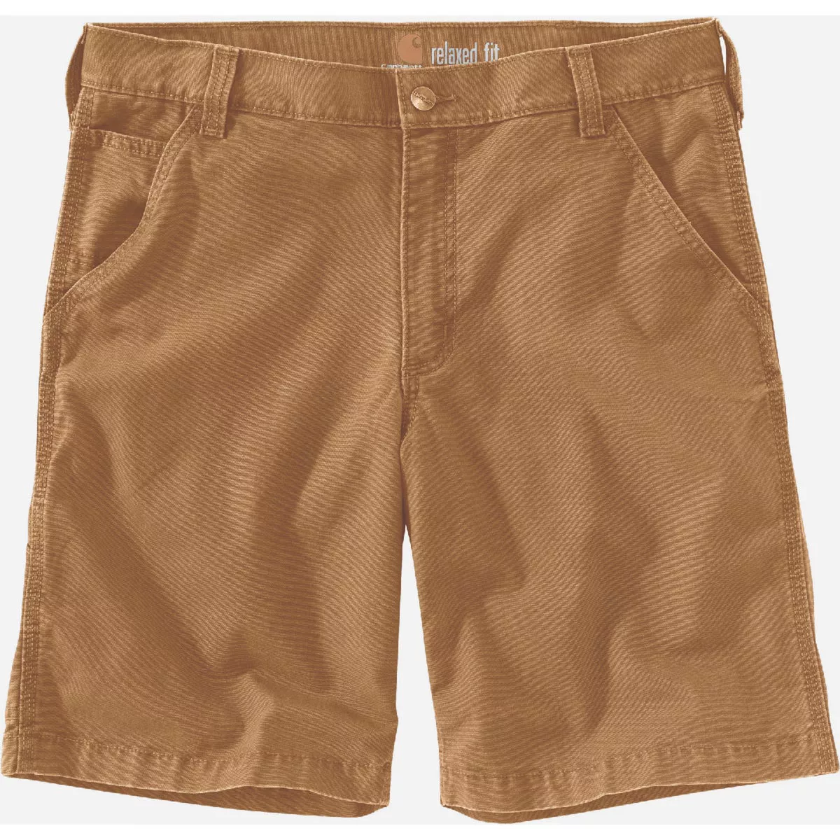 Carhartt Rugged Flex Men's 38 Hickory Canvas Work Shorts, Relaxed Fit