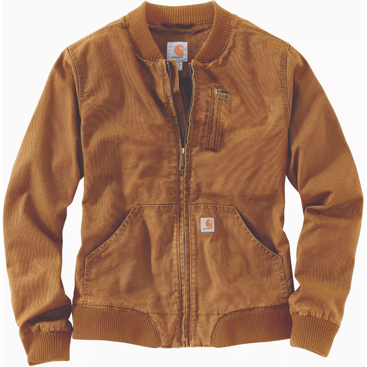 Carhartt Rugged Flex Women's Small Regular Brown Rugged Flex Canvas Jacket, Relaxed Fit-