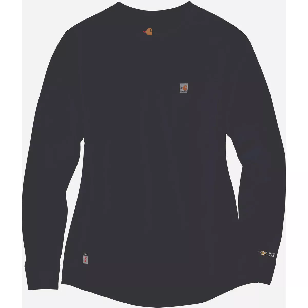 Carhartt Force Women's Medium Regular Dark Navy Long Sleeve Flame-Resistant Cotton T-Shirt, Relaxed Fit