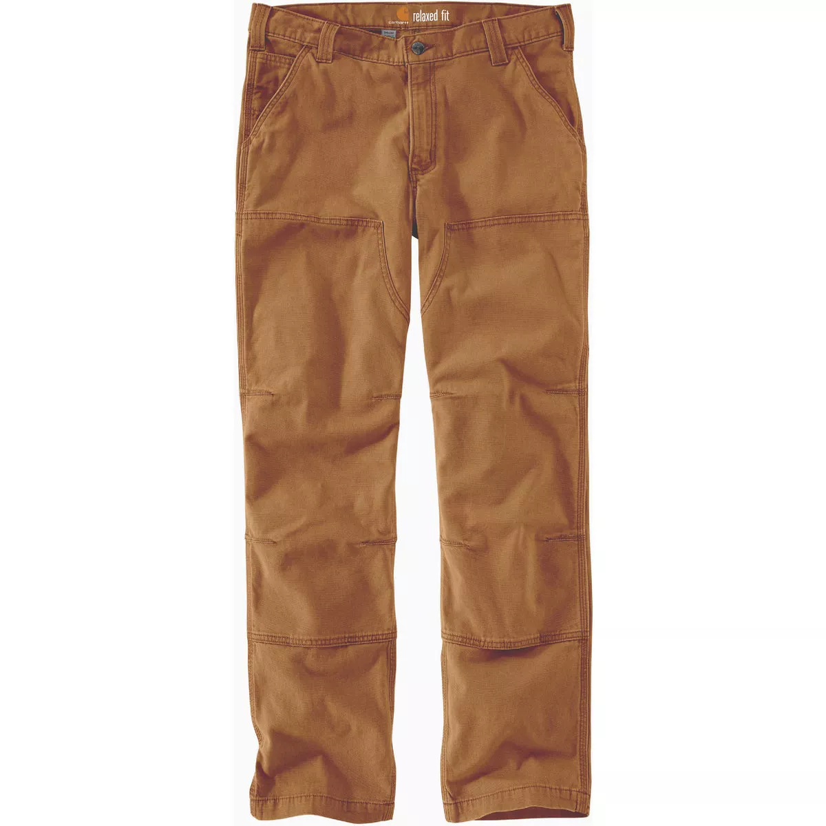 Carhartt Rugged Flex Men's 36x34 Hickory Canvas Double-Front Utility Work Pants, Relaxed Fit