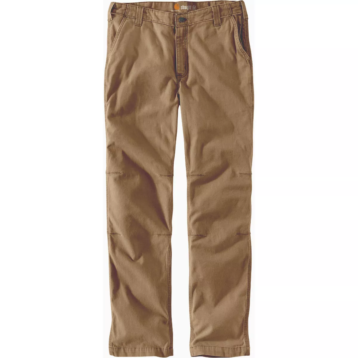 Carhartt Rugged Flex Men's 32x32 Dark Khaki Canvas 5-Pocket Tapered Work Pants, Straight Fit