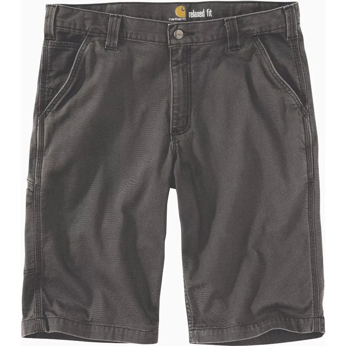 Carhartt Rugged Flex Men's 38 Gravel Canvas 5-Pocket Work Shorts, Relaxed Fit