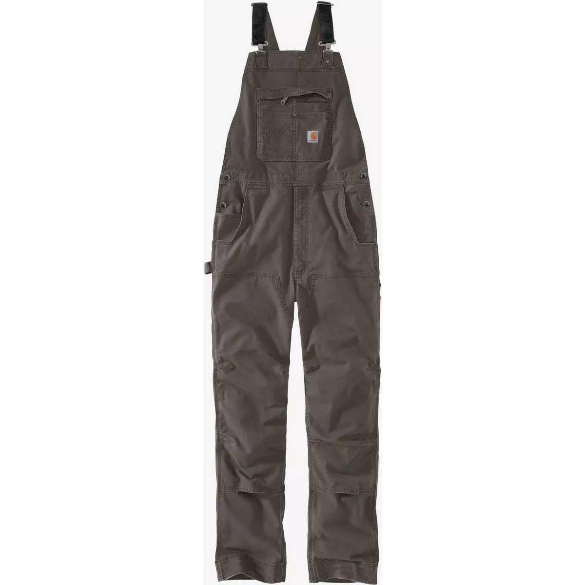 Carhartt Rugged Flex Men's 48x32 Gravel Canvas Bib Overalls, Relaxed Fit