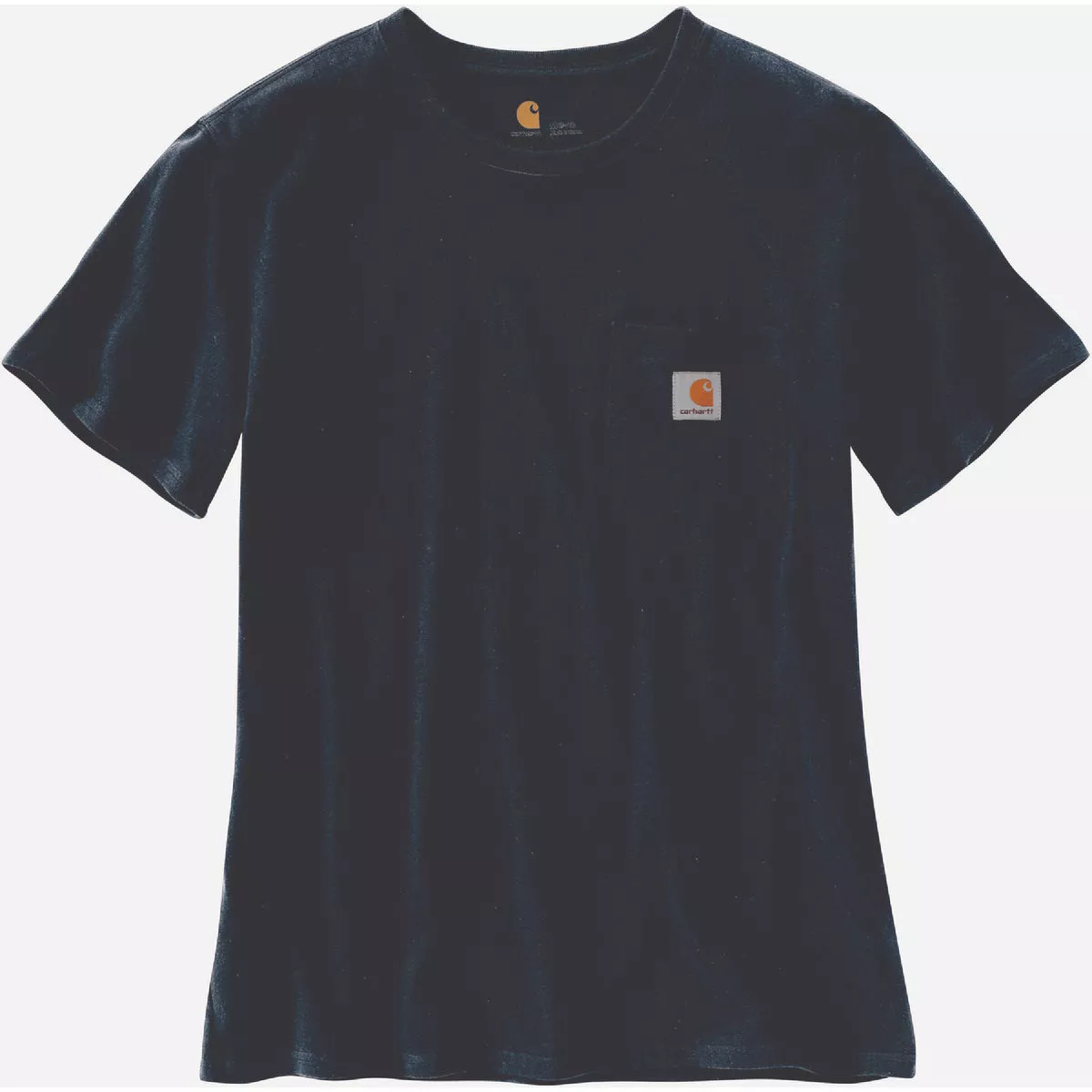 Carhartt Women's Medium Regular Navy Heavyweight Short Sleeve Pocket T-Shirt, Loose Fit