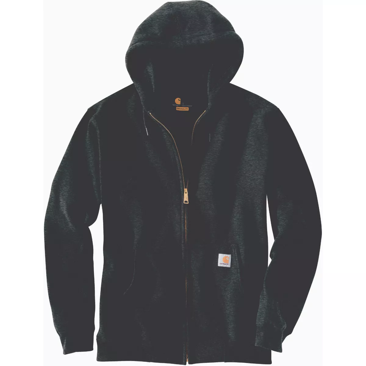 Carhartt Men's 3XL Tall Carbon Heather Midweight Full Zip Sweatshirt, Loose Fit