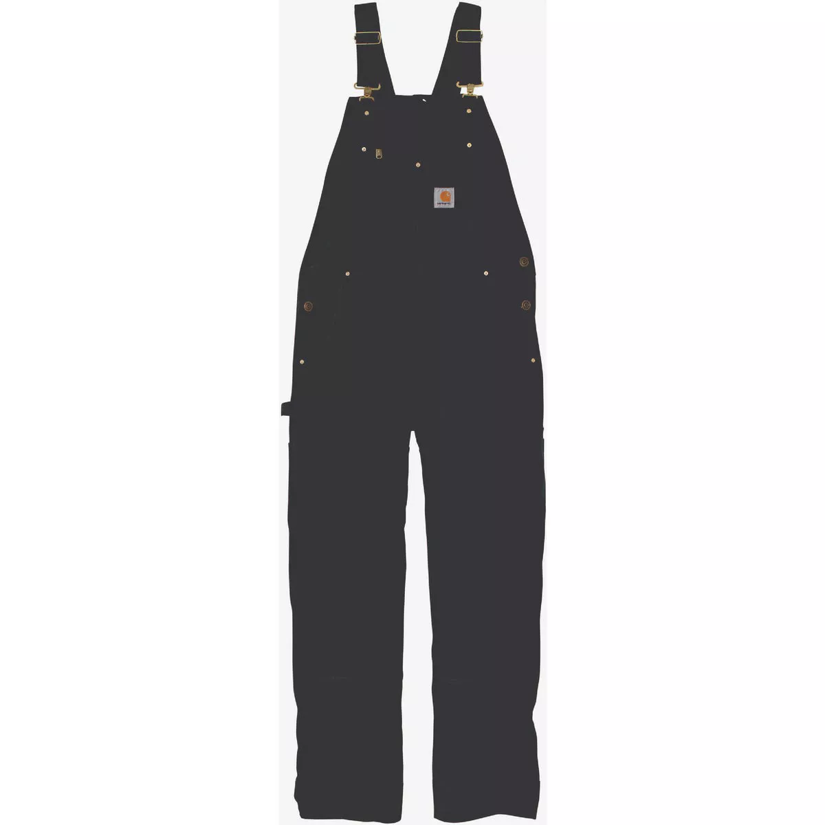 Carhartt Men's 46x28 Black Duck Bib Overalls, Relaxed Fit