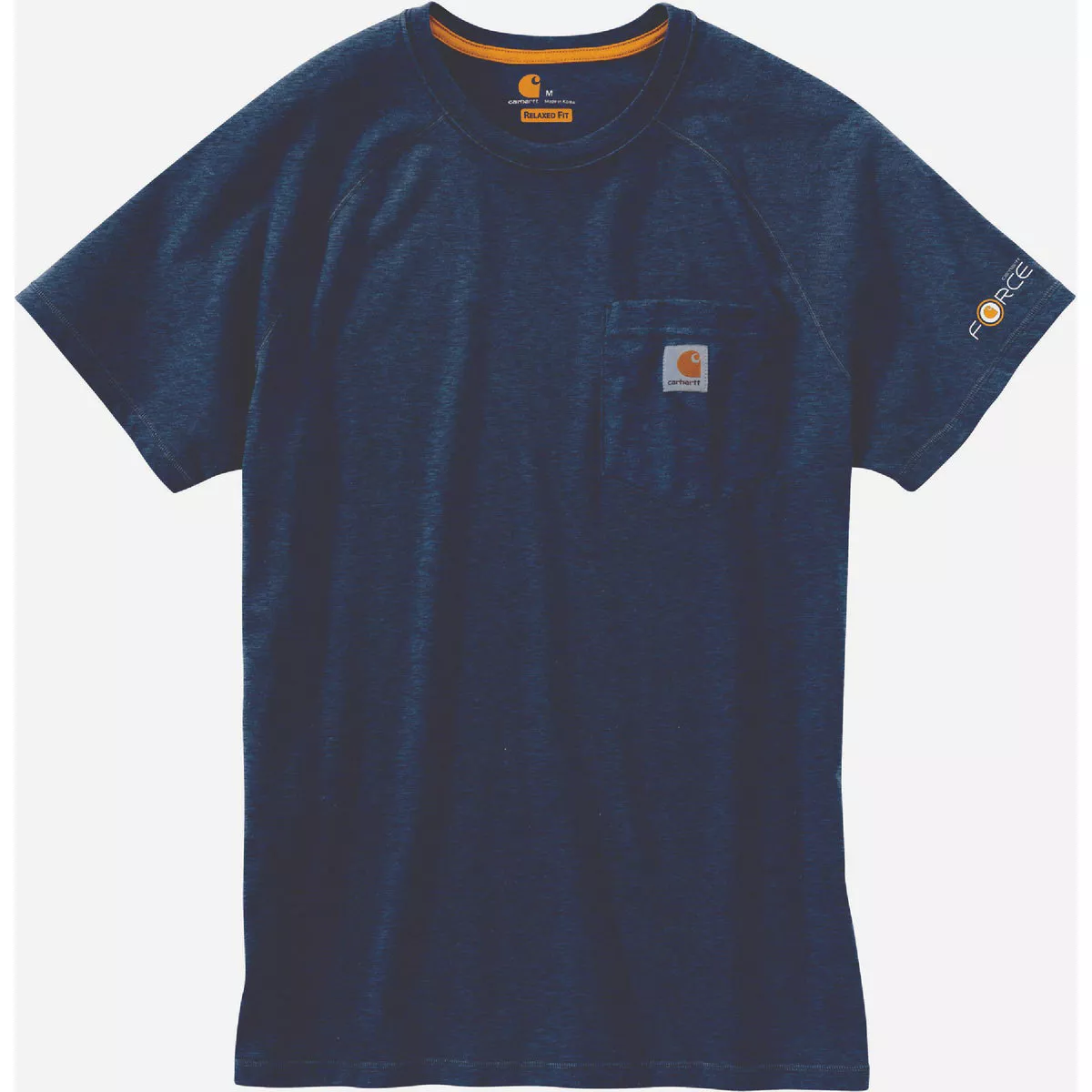 Carhartt Force Men's 3XL Regular Light Huron Heather Short Sleeve Midweight Pocket T-Shirt, Relaxed Fit